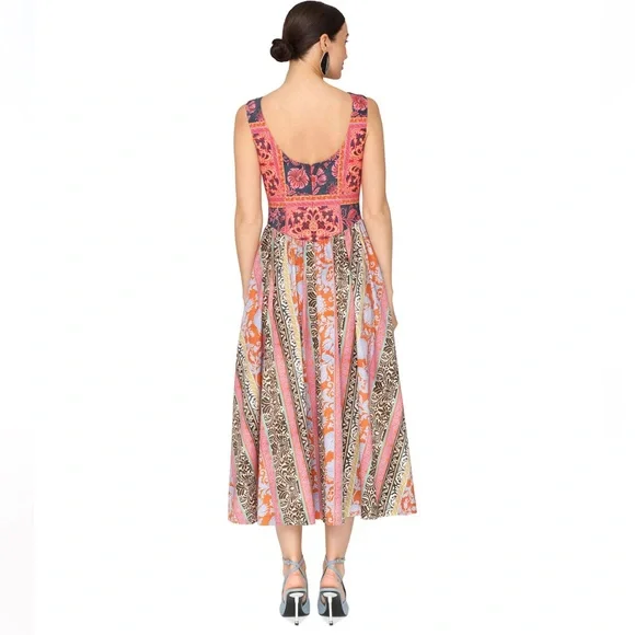 Avec Les Filles Floral Patchwork Sleeveless Dress - Picture 7 of 12